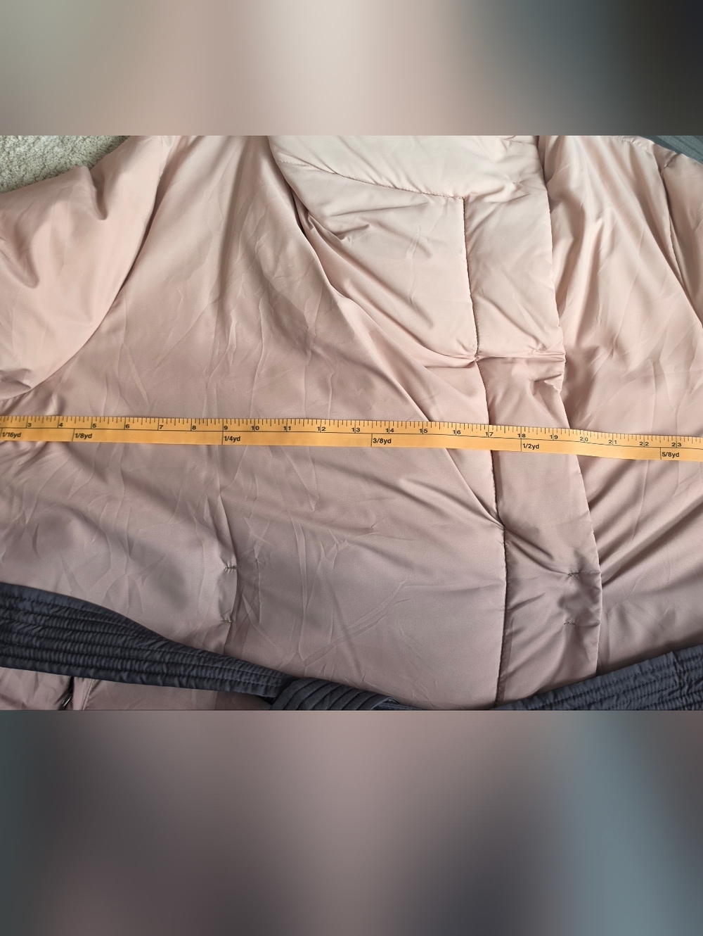 Marina Rinaldi Beige and Black Puffer Coat - Picture 7 of 12
